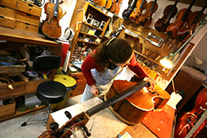 chevalet et âme du violon